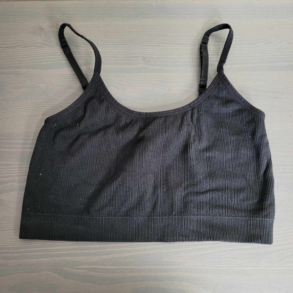 Victoria's Secret PINK Black Seamless Weekender Bralette